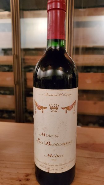 画像1: 希少 ムートンの姉妹品!バロニー・バロンヌ・フィリップ・ロートシルト1990年 (1)